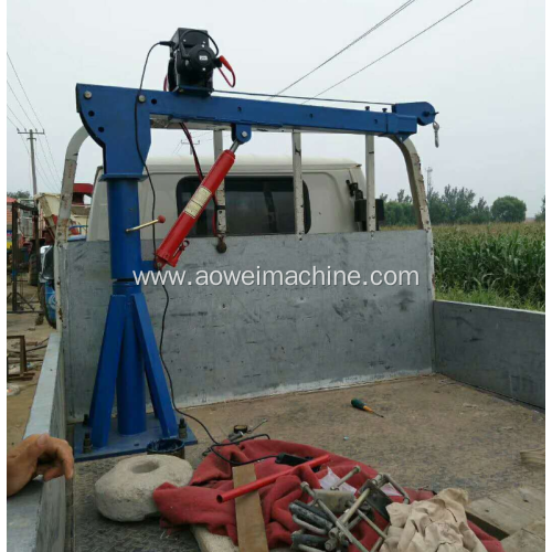 Free shipping vehicle mounted crane Small Crane lifting boom for Trucks car boats